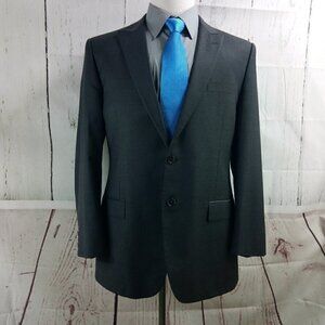 Tiglio Luxe Super 150's Merino Wool 44R 2 Button Gray Suit Blazer Sport Coat